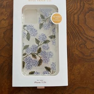 Rifle Paper Co iPhone 11/X-ray iPhone Case Clear Hydrangea Blue